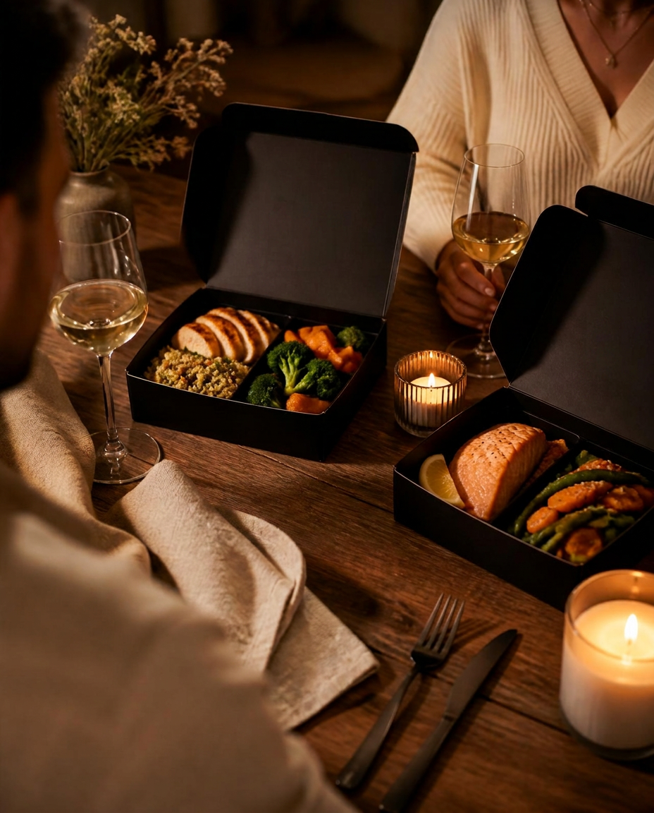 Dwa pudełka Fit Meal z różnymi posiłkami — Dieta Duo